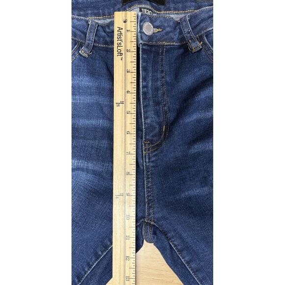 Judy Blue Skinny Fit Jeans Woman's 11/30 Distressed Denim Patched Ankle Blue - Picture 9 of 11